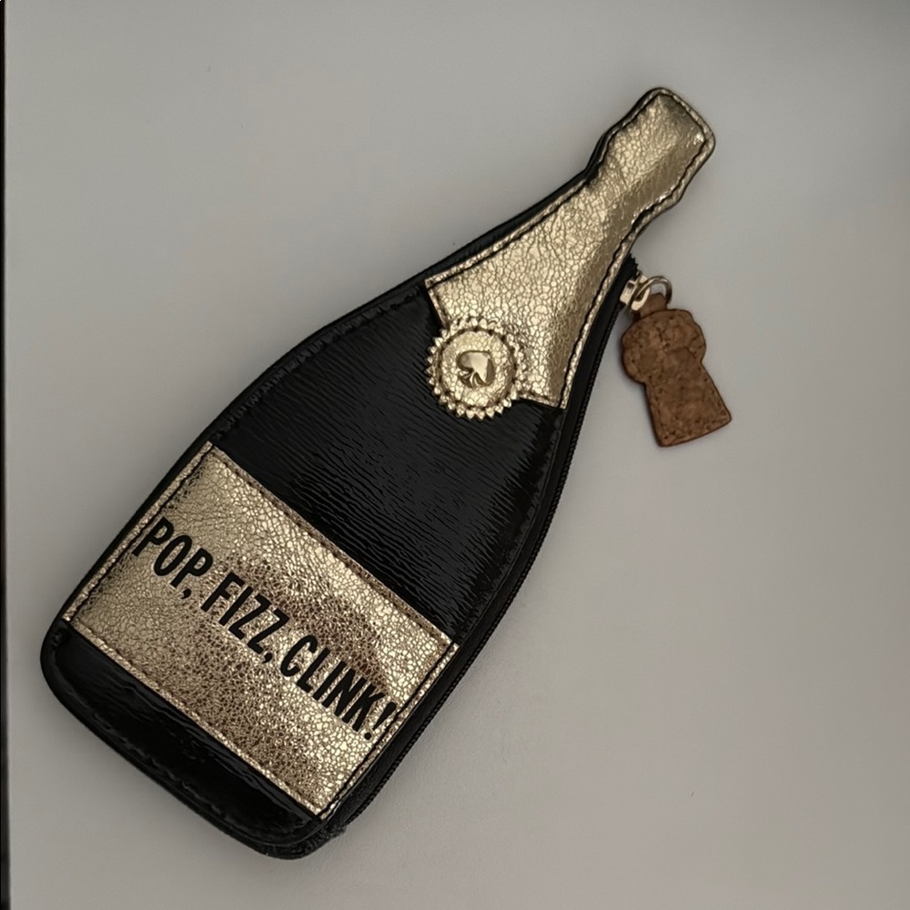 KATE spade Champagne bottle coin purse
